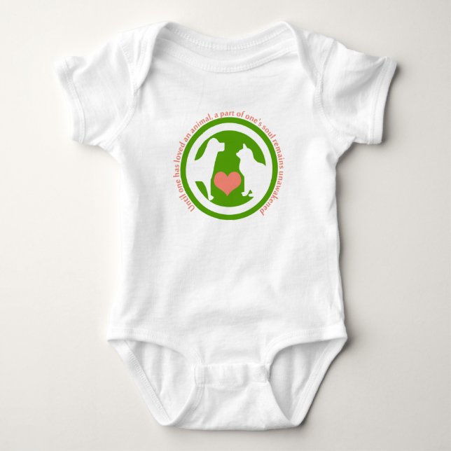 Body Para Bebé amo a los mascotas (Anverso)