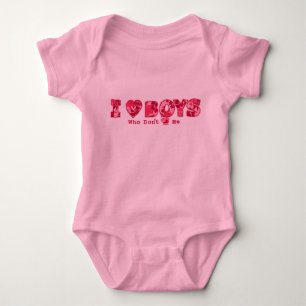 Body Para Bebé "Amo a los niños" Bebé Creeper de rosa/Rosa