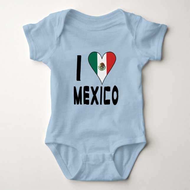 Body Para Bebé Amo a México Niño (Anverso)