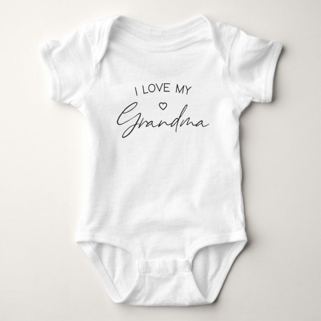 Body Para Bebé Amo A Mi Abuela (Anverso)