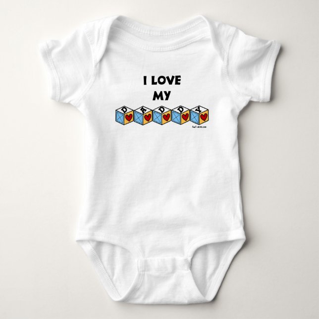 Body Para Bebé Amo a mi bebé del papá (Anverso)