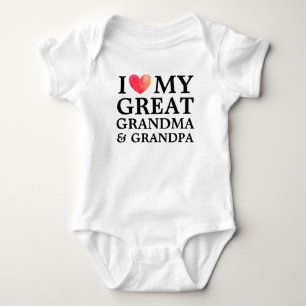 Body Para Bebé Amo a mi bisabuela y abuelo
