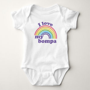 Body Para Bebé Amo a mi Bompa - Arcoíris Lindo