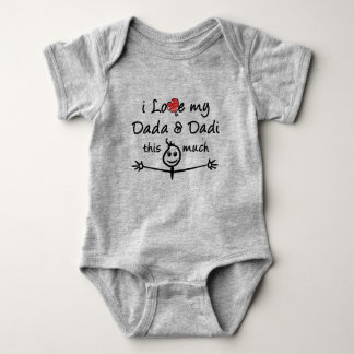 Body Para Bebé ¡Amo a mi Dadi y mi abuela y abuelo!