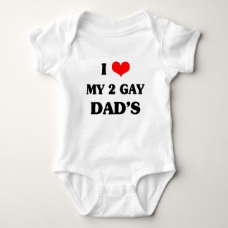 Body Para Bebé Amo a mi dos papás del gay