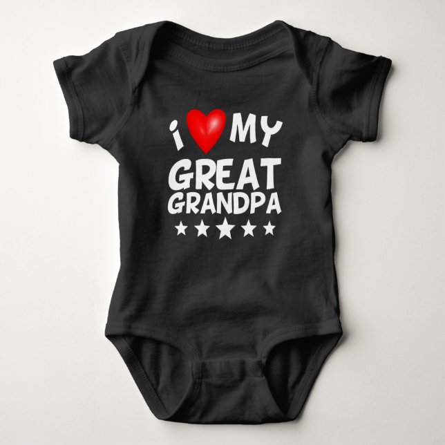 Body Para Bebé Amo a mi gran abuelo (Anverso)