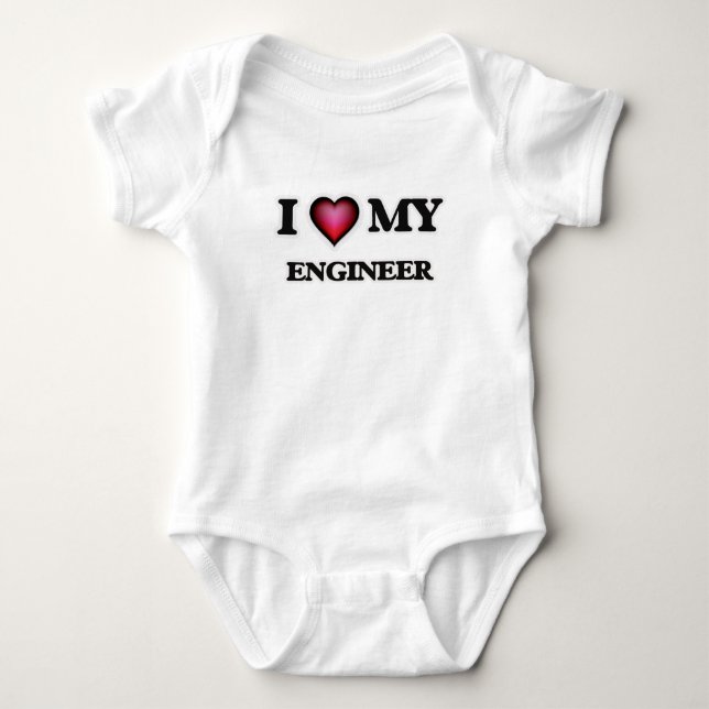 Body Para Bebé Amo a mi ingeniero (Anverso)