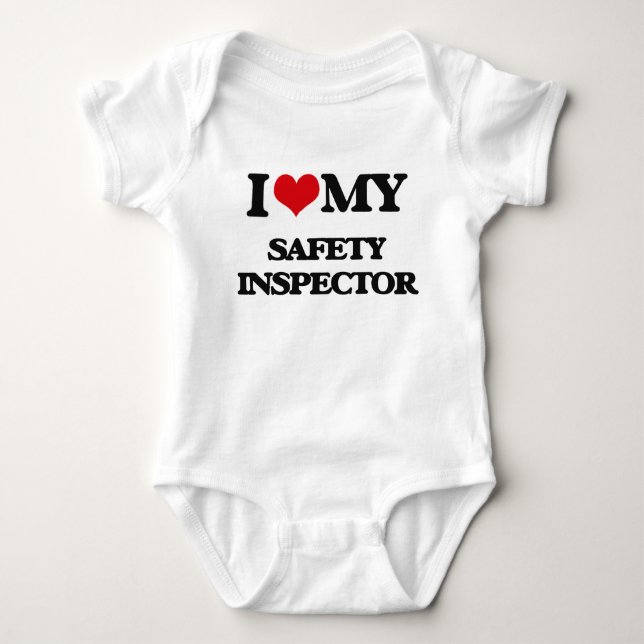 Body Para Bebé Amo a mi inspector de la seguridad (Anverso)