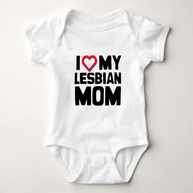 BODY PARA BEBÉ AMO A MI MADRE LESBIANA (Anverso)
