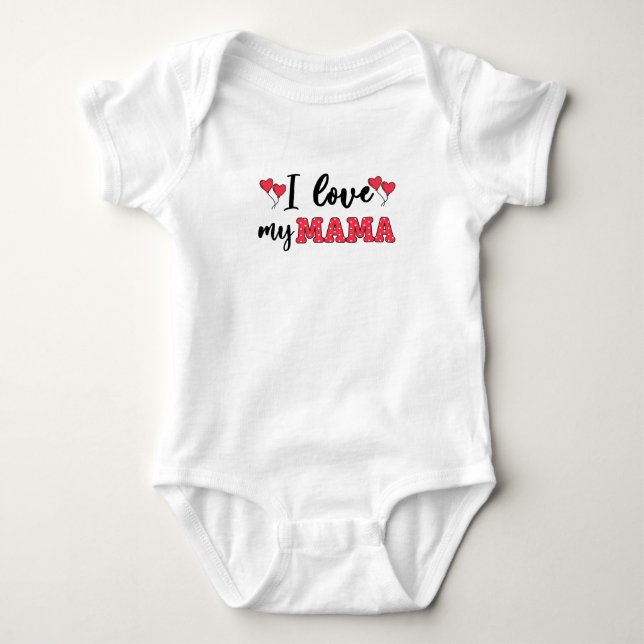 Body Para Bebé Amo a mi mamá (Anverso)