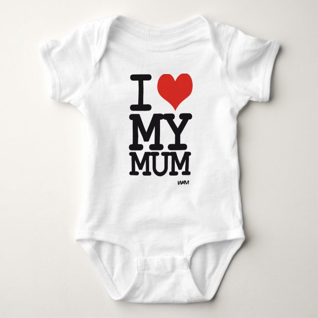 Body Para Bebé amo a mi mamá (Anverso)