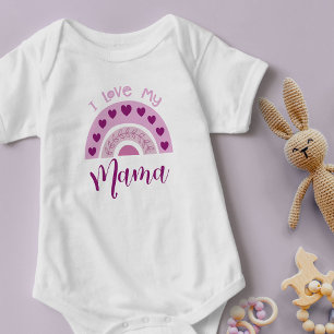 Body Para Bebé Amo a mi Mama Boho Arcoíris Mini Mama