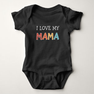 Body Para Bebé Amo a mi Mamá Retro Lindo 