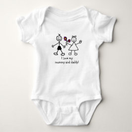 Body Para Bebé Amo a mi mamá y papá