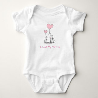 Body Para Bebé ¡Amo A Mi Mami! Elefantes y globos rosados