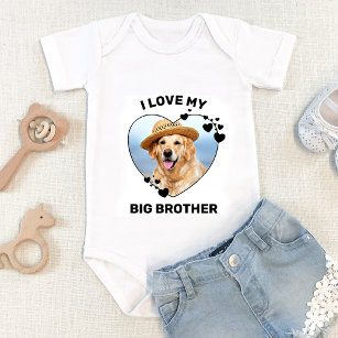 Body Para Bebé Amo a mi Mascota Personalizado Perro Gran Hermano