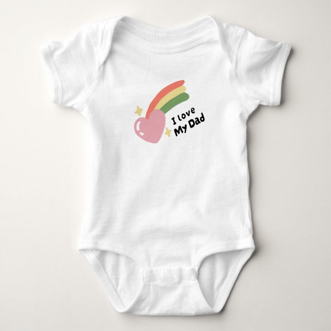 Body Para Bebé Amo A Mi Papá (Anverso)