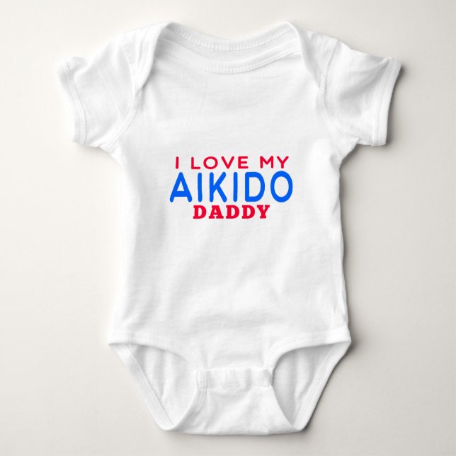 Body Para Bebé Amo a mi papá del Aikido (Anverso)