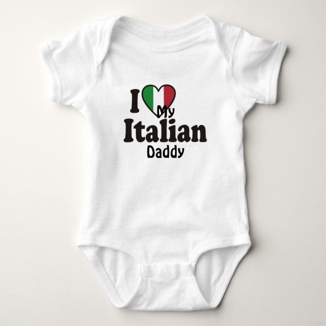 Body Para Bebé Amo a mi papá italiano (Anverso)