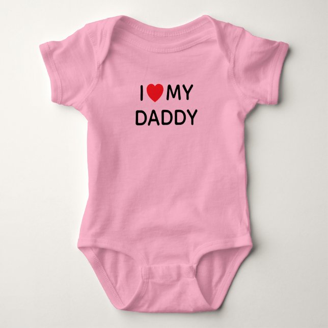 BODY PARA BEBÉ AMO A MI PAPÁ ROSA (Anverso)