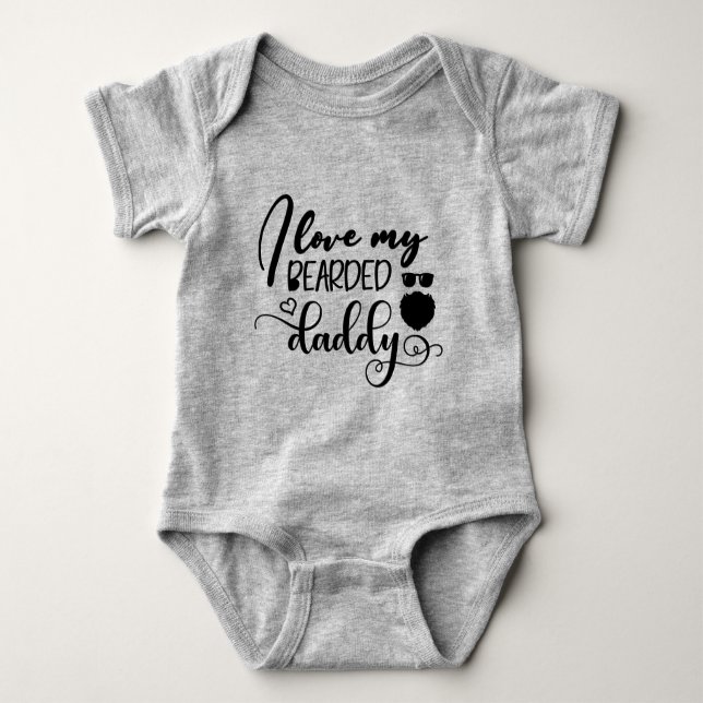 Body Para Bebé Amo A Mi Papi Con Cabeza (Anverso)