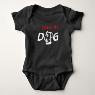 Body Para Bebé Amo a mi perro con ilustracion de perro