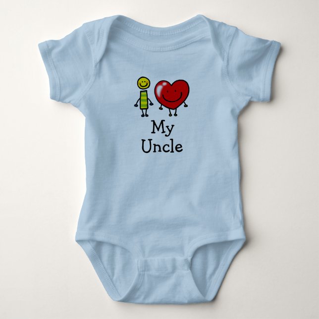 Body Para Bebé amo a mi tío (Anverso)