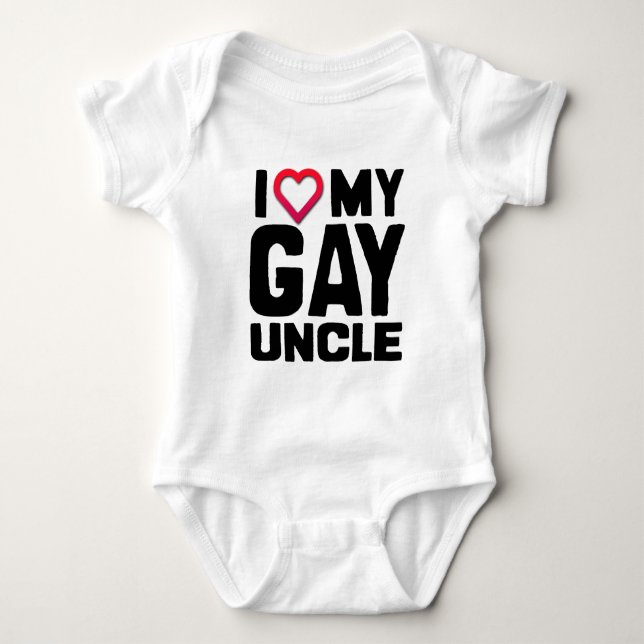 BODY PARA BEBÉ AMO A MI TÍO GAY (Anverso)