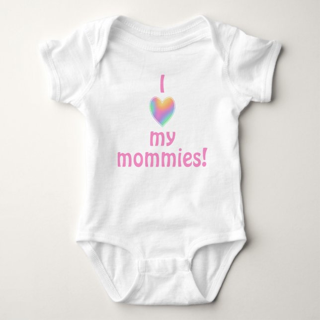 Body Para Bebé Amo a mis mamas Baby Bodysuit (Anverso)