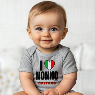 Body Para Bebé AMO A NONNO Regalo Personalizado para Abuelo Itali