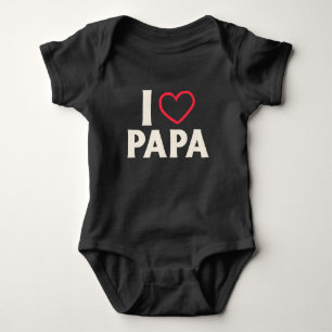 Body Para Bebé Amo a Papá, Significado Blanco Rojo Lindo