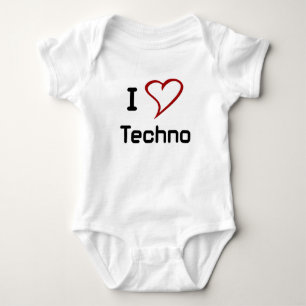 Body Para Bebé Amo a Techno