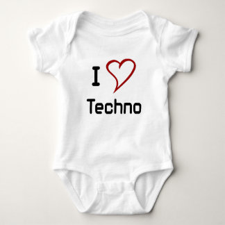 Body Para Bebé Amo a Techno