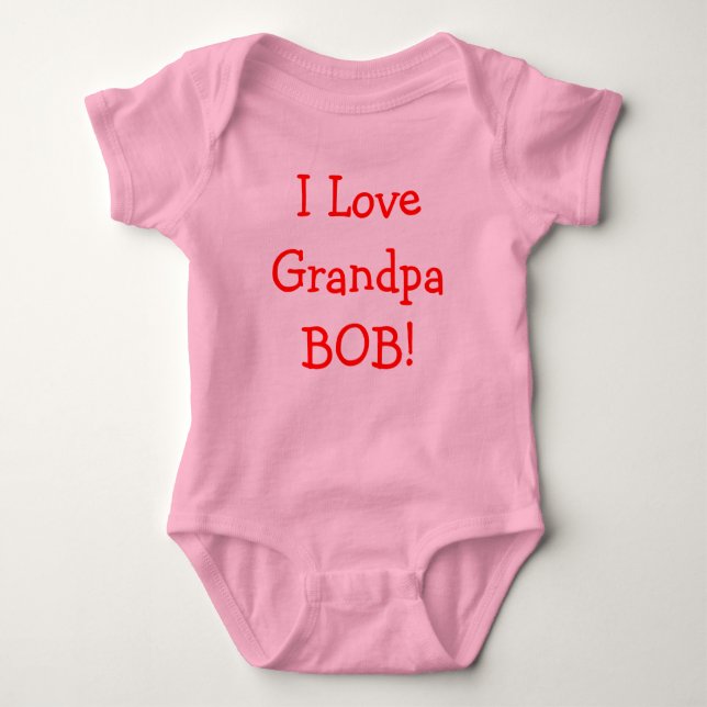 Body Para Bebé ¡Amo al abuelo Bob! (Anverso)
