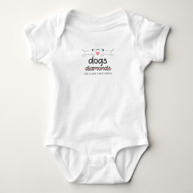 Body Para Bebé amo al perro (Anverso)