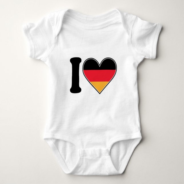 Body Para Bebé Amo Alemania (Anverso)