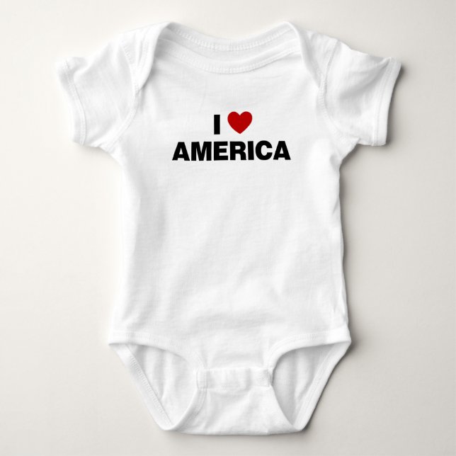 Body Para Bebé Amo América Baby Bodysuit (Anverso)