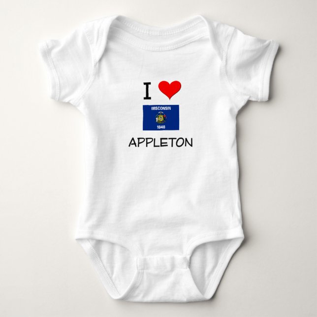 Body Para Bebé Amo Appleton Wisconsin (Anverso)