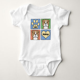 Body Para Bebé Amo bulldoges