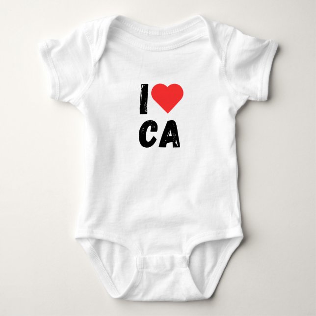 Body Para Bebé Amo California (Anverso)