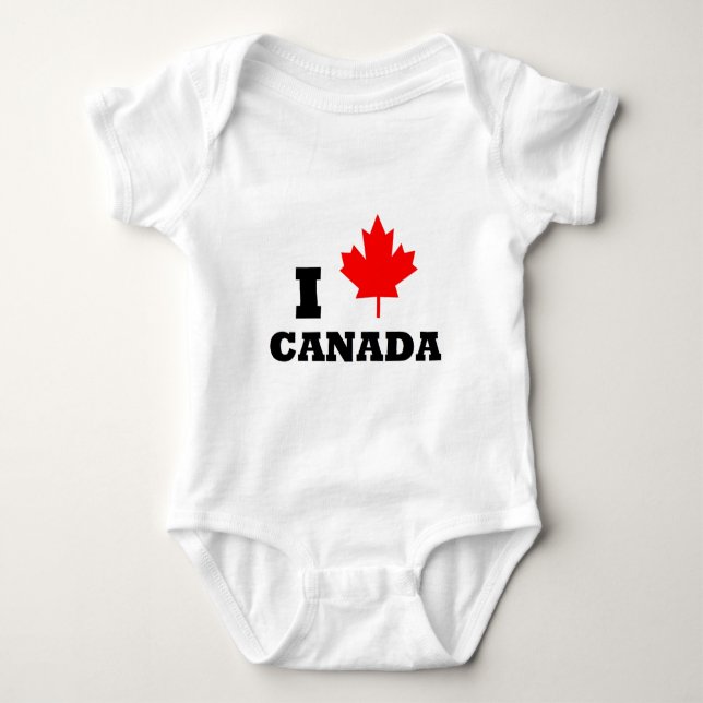 Body Para Bebé Amo Canadá (Anverso)