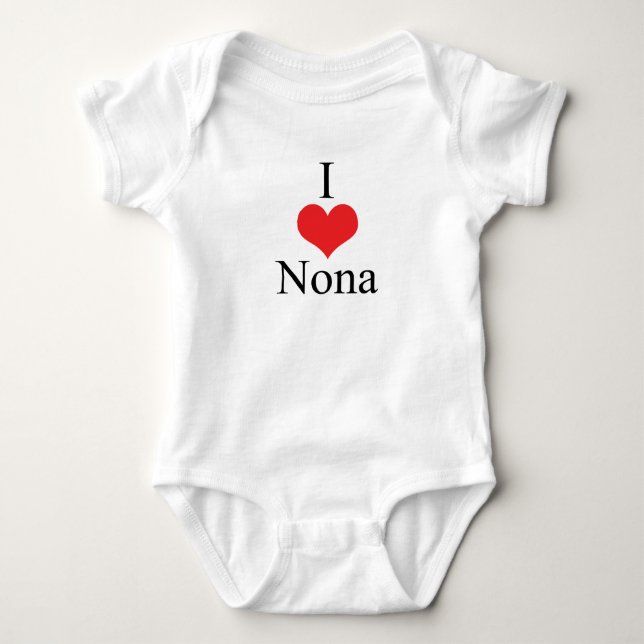 Body Para Bebé Amo (corazón) a los Nona (Anverso)