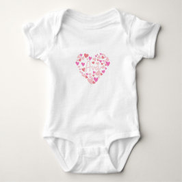Body Para Bebé Amo corazones de Ava en rosa