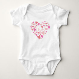 Body Para Bebé Amo corazones de Isla en rosa