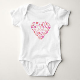 Body Para Bebé Amo corazones de Zoe en rosa
