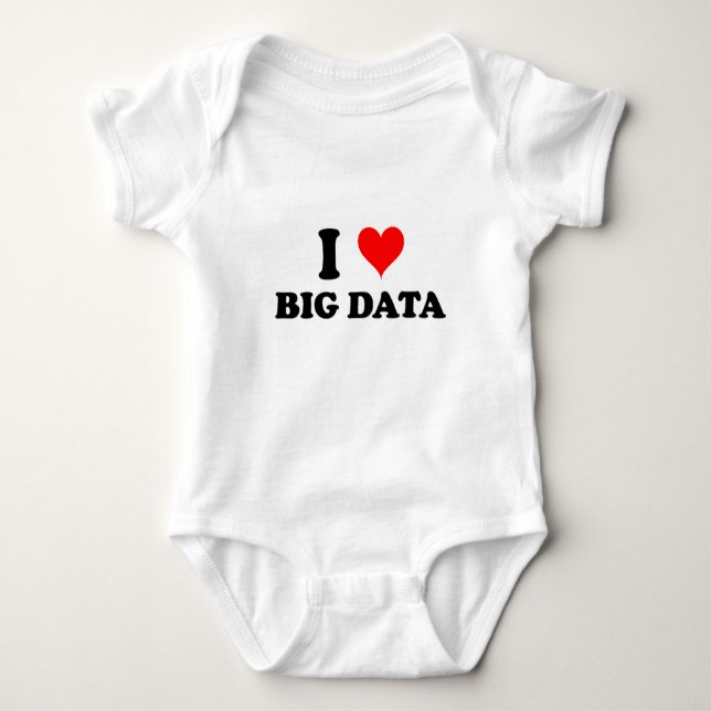 Body Para Bebé Amo datos grandes (Anverso)