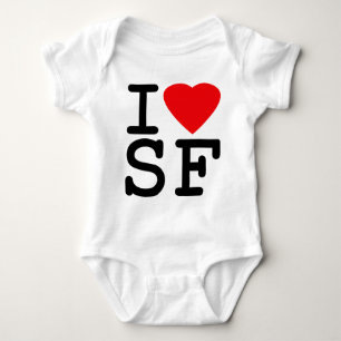 Body Para Bebé Amo el corazón San Francisco