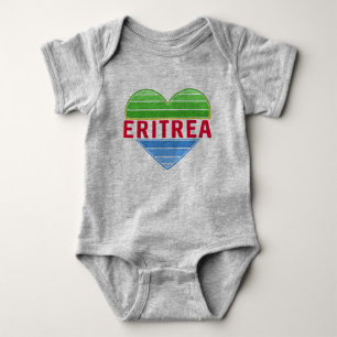 Body Para Bebé Amo Eritrea, corazón eritreo