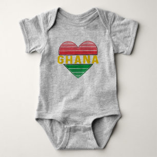 Body Para Bebé Amo Ghana, el corazón ghanés