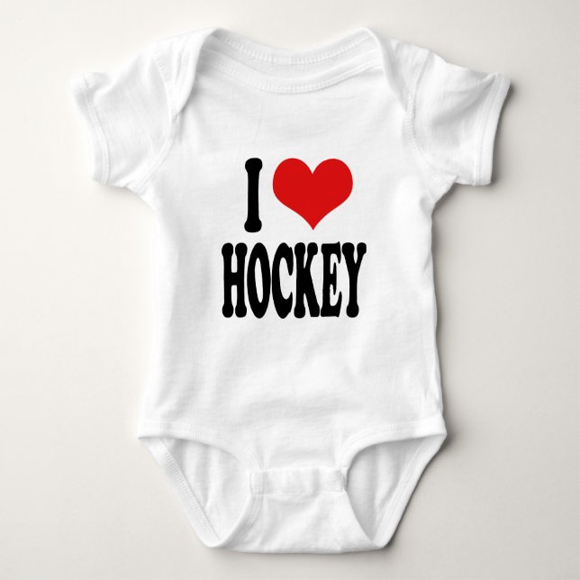 Body Para Bebé Amo hockey (Anverso)